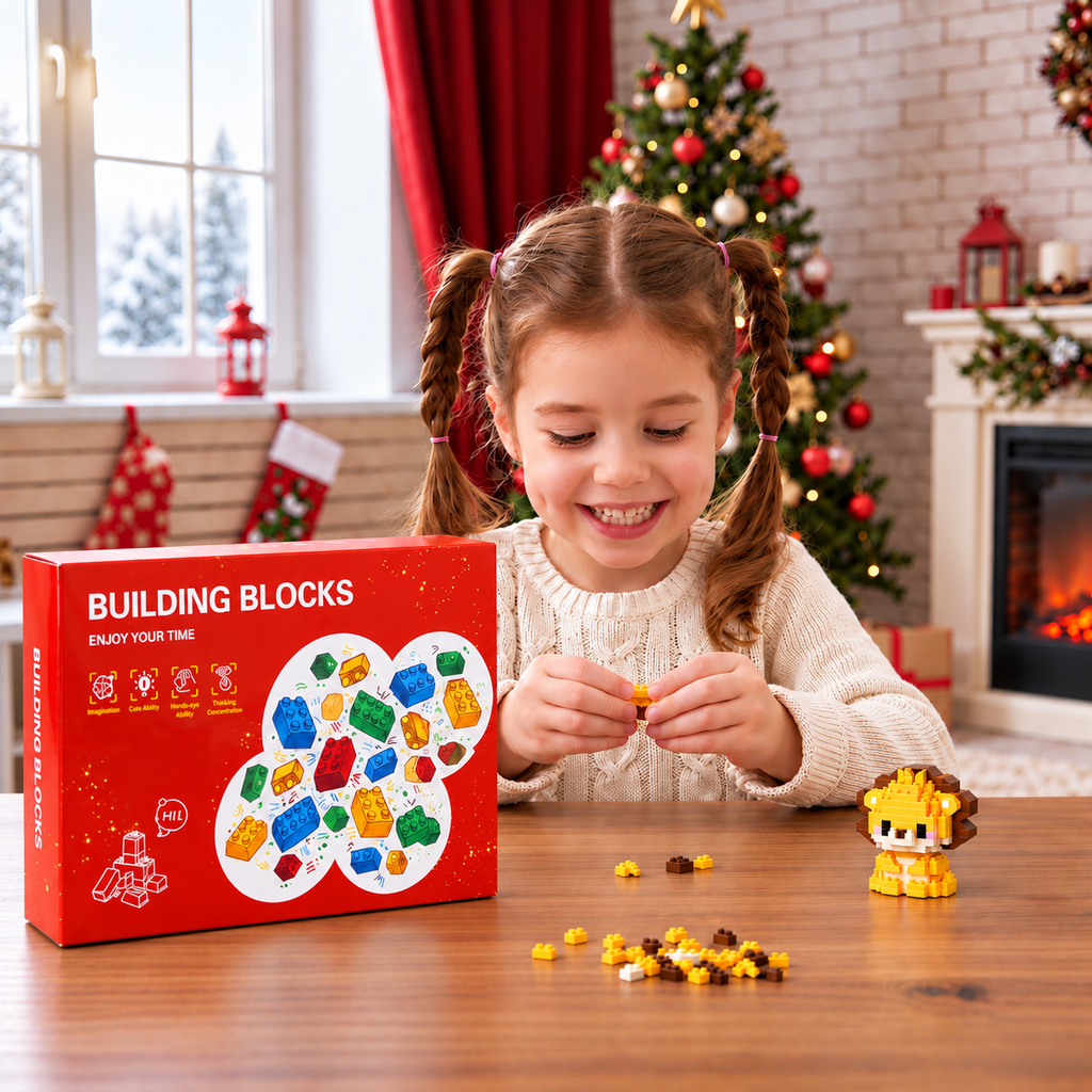 Calendrier de l'Avent Animaux en Blocs – 24 Jours de Figurines Adorables
