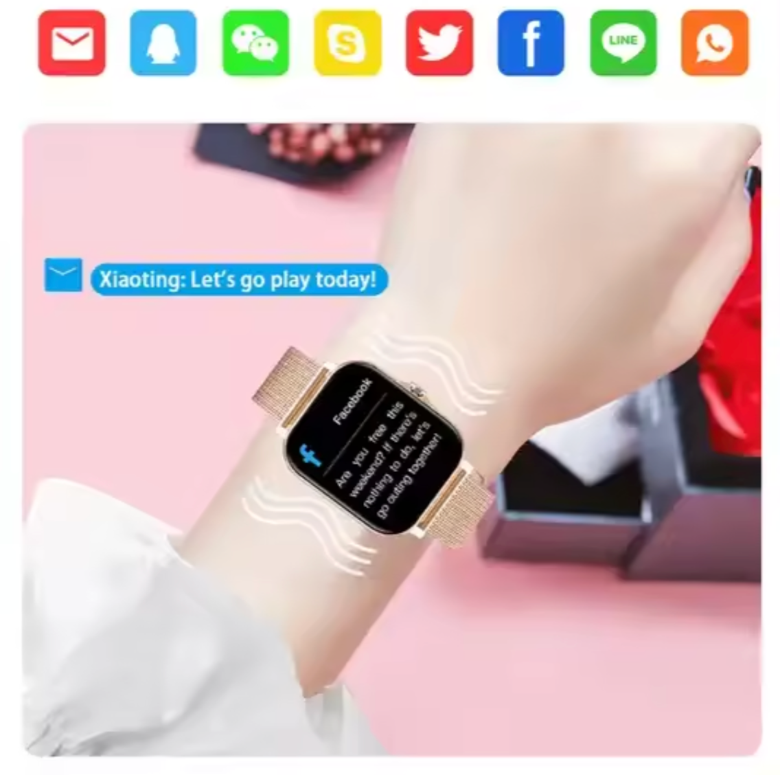 Montre Intelligente Sophistiquée pour Femmes pour Fitness et Connectivité