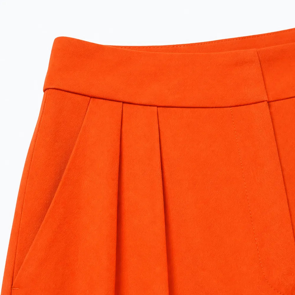 Plissé – Pantalon large cropped plissé