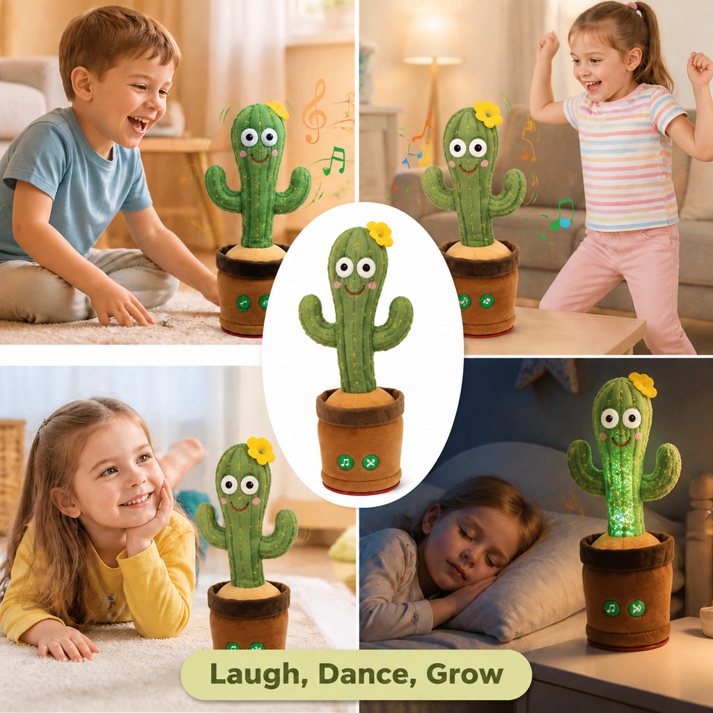 CheerfulCactus™ — Éveillez des éclats de rire sans fin et stimulez l'imagination la plus folle de votre enfant