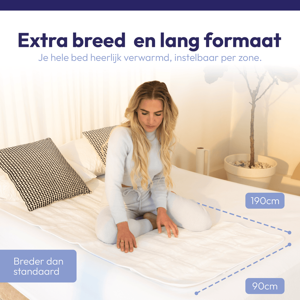 Couverture Électrique 190 x 90 cm – Avec Zone de Chaleur pour les Pieds