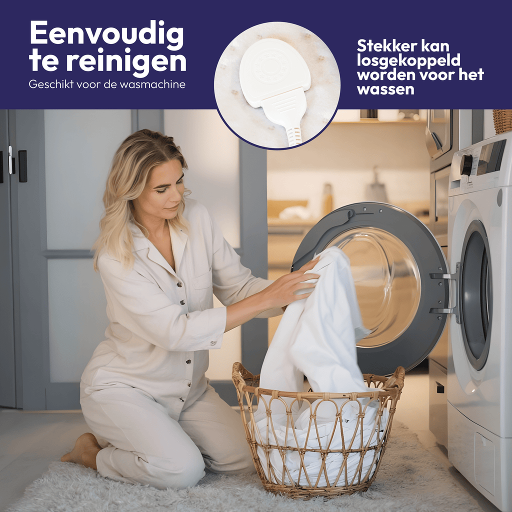 Couverture Électrique 190 x 90 cm – Avec Zone de Chaleur pour les Pieds