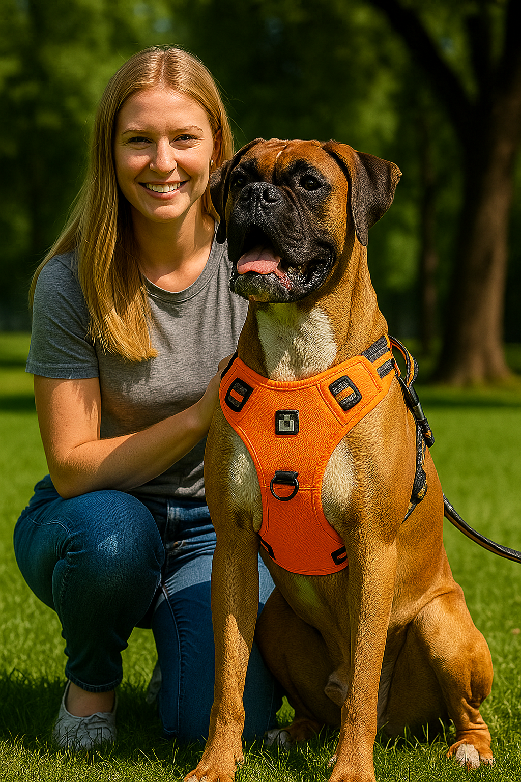 Contrôle de Confort | Harnais pour Chien Anti-Tirage avec Poignée et Rembourrage Doux | Ajustement Réglable pour un Confort Optimal