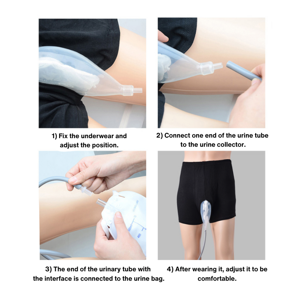 Sous-vêtements discrets avec poche intégrée pour collecte d'urine réutilisable