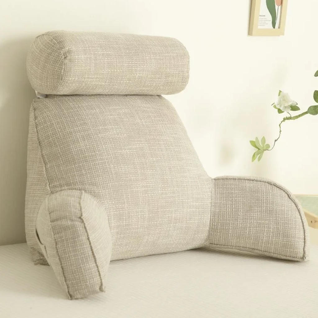 Havre de Confort | Coussin Lombaire avec Appui-tête et Accoudoirs Réglables | Coussin pour Soulager les Douleurs au Dos