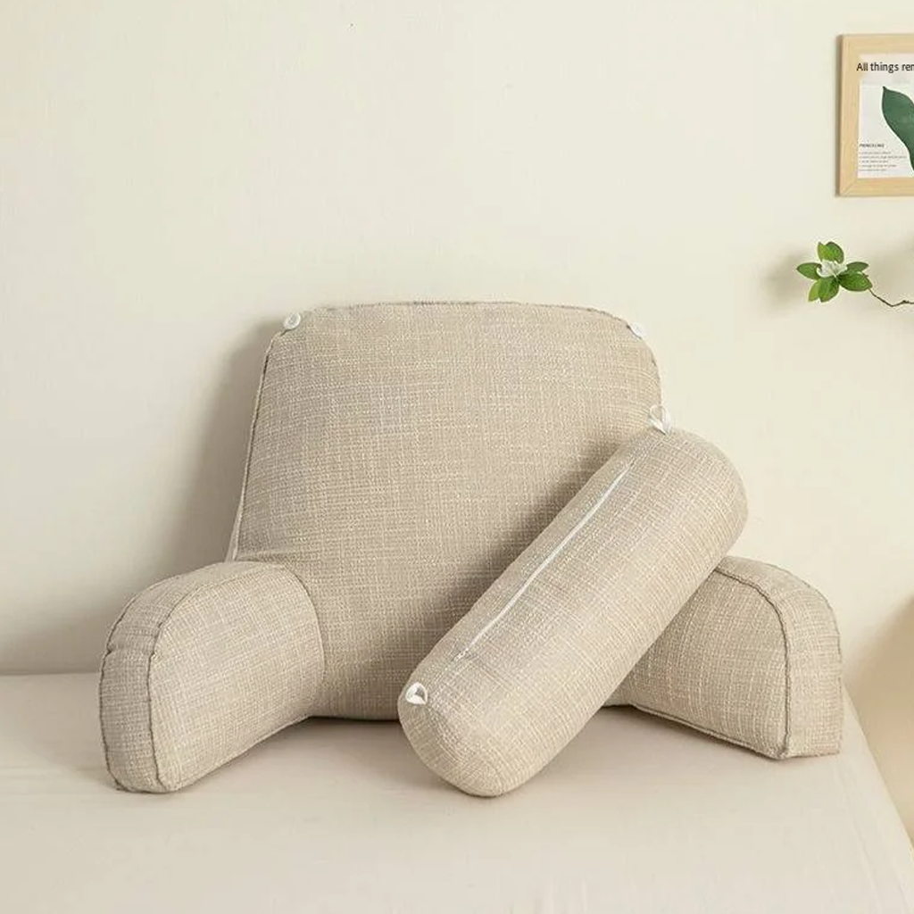 Havre de Confort | Coussin Lombaire avec Appui-tête et Accoudoirs Réglables | Coussin pour Soulager les Douleurs au Dos