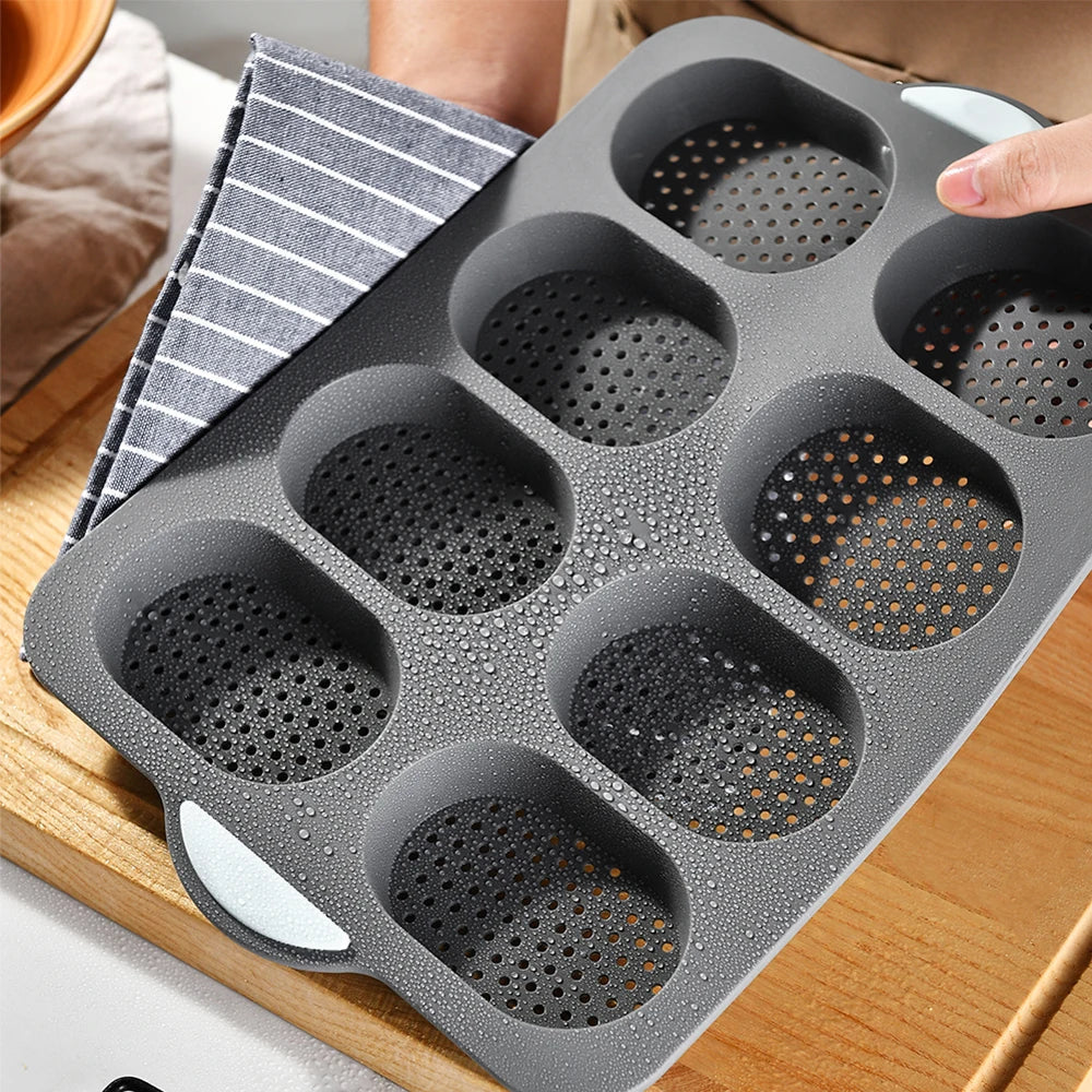 Moule à Baguette en Silicone avec Revêtement Antiadhésif – Moule à Pain Flexible