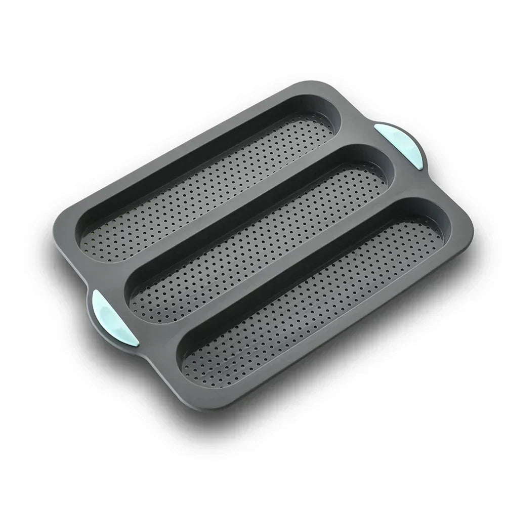 Moule à Baguette en Silicone avec Revêtement Antiadhésif – Moule à Pain Flexible