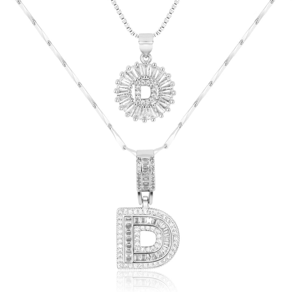 Collier GemLetter - Pendentif Initial avec Finition Luxe