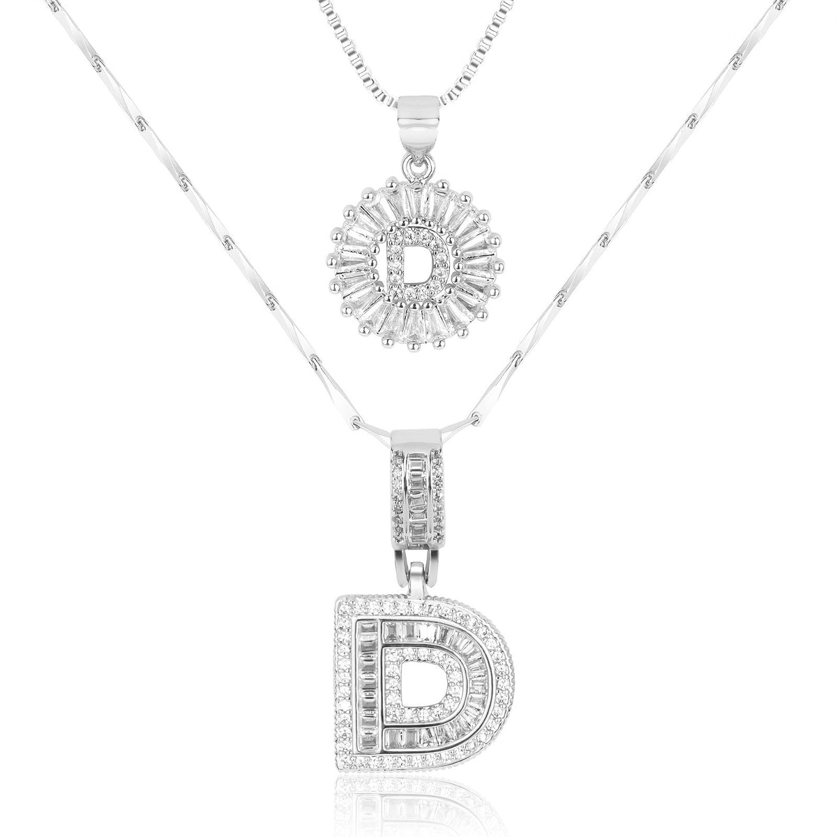 Collier GemLetter - Pendentif Initial avec Finition Luxe
