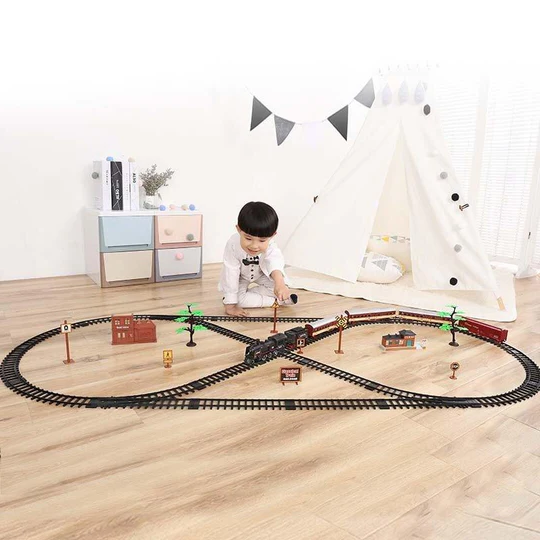 Collection Ultime de Trains HO en 39 Pièces avec Fumée et Lumières Réelles