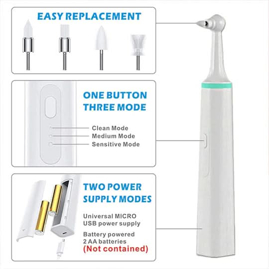 Détartrage LED avec technologie de nettoyage buccal rechargeable