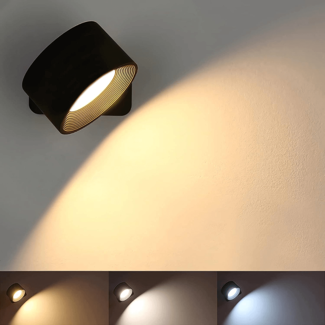Lampe Murale Sans Fil – Éclairage LED Rechargeable et Ajustable à 360°