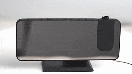 Réveil Radio FM avec Projection LED et Port de Charge USB