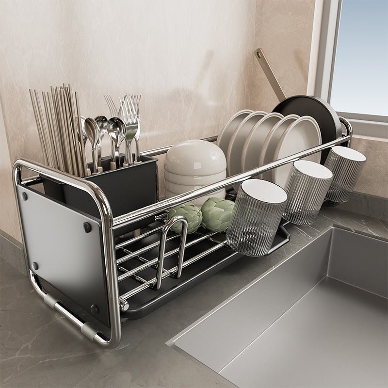 Râtelier à vaisselle compact – Organisateur de cuisine efficace