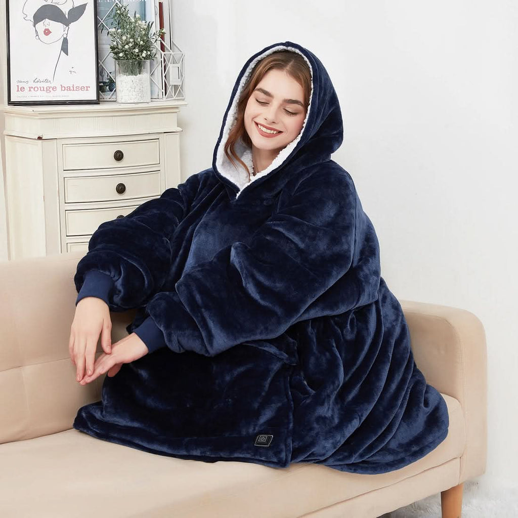Hoodie Duvet Chauffant USB – Douce Couverture Électrique Portable pour un Confort Douillet à Domicile