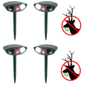 Répulsif Ultrasonique Solaire à Détection de Mouvement pour Cerfs - Pack de 4