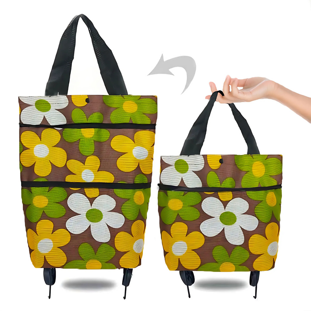 Panier de Courses | Sac Roulant Pliable | Transport Léger | Icone