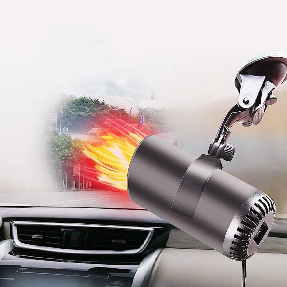 Chauffage de voiture 12V & Dégivreur de pare-brise – Chauffage portable pour pare-brise