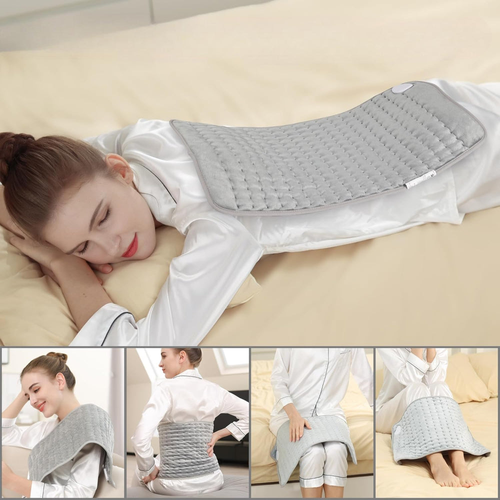 Coussin Chauffant Électrique pour le Cou et le Dos – Chauffage Réglable pour un Confort Supplémentaire