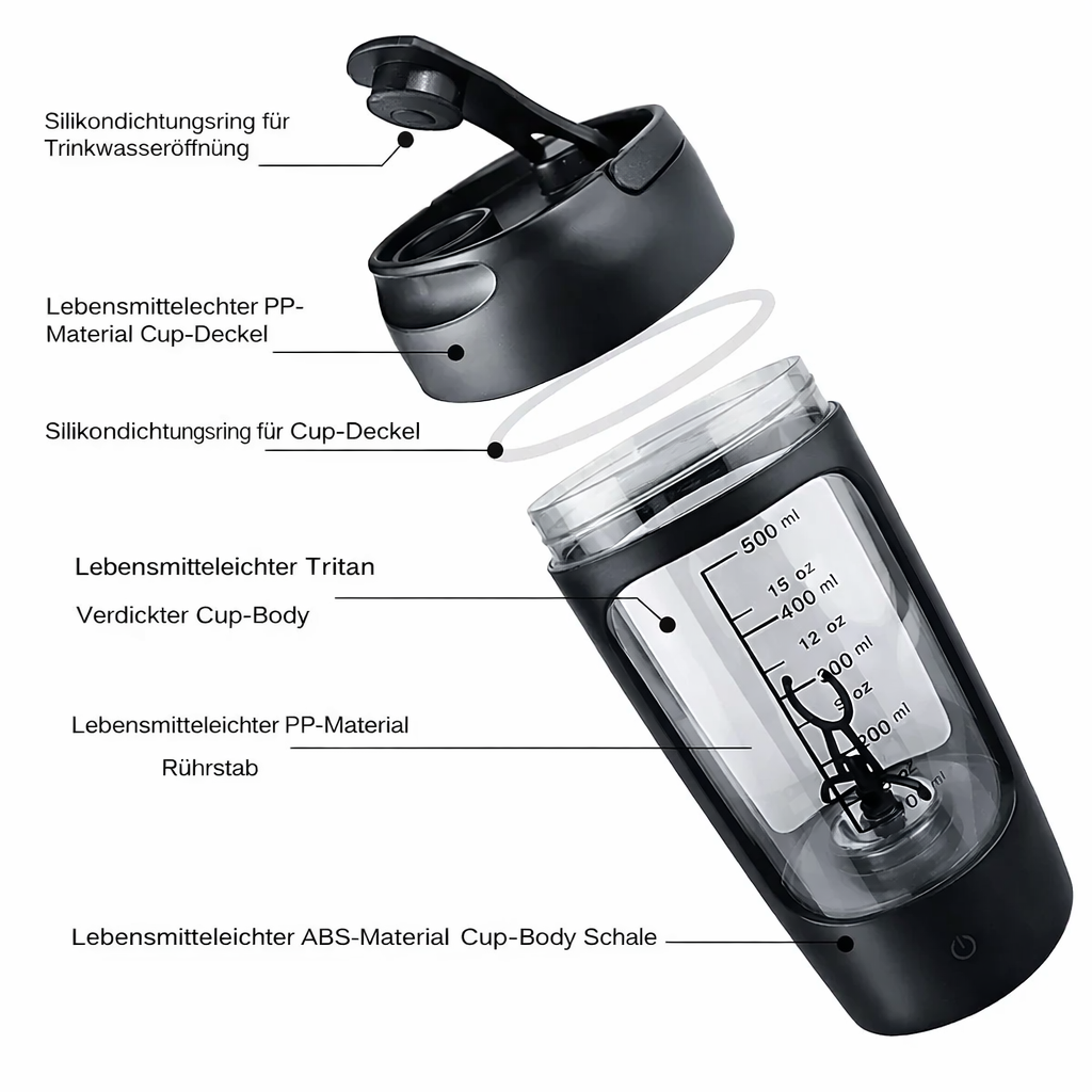 Bouteille de Mélangeur de Protéines Électrique | Tasse Secoueuse Auto-Mélangeante | Tasse Mixeur USB