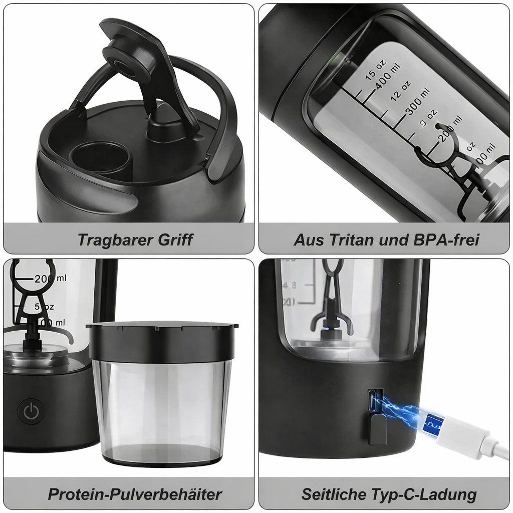 Bouteille de Mélangeur de Protéines Électrique | Tasse Secoueuse Auto-Mélangeante | Tasse Mixeur USB