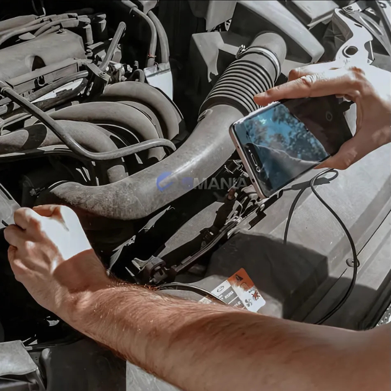 Caméra d'endoscope flexible pour espaces restreints avec lumière LED ajustable