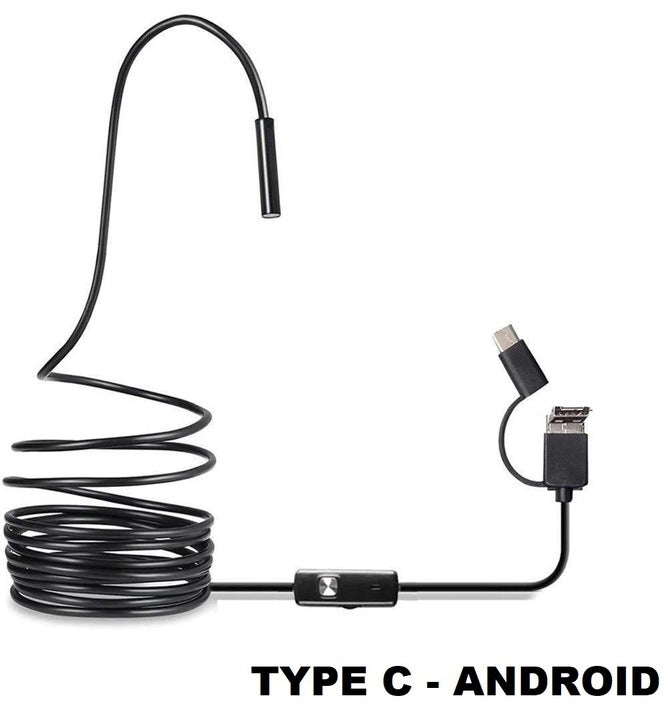Caméra d'endoscope flexible pour espaces restreints avec lumière LED ajustable
