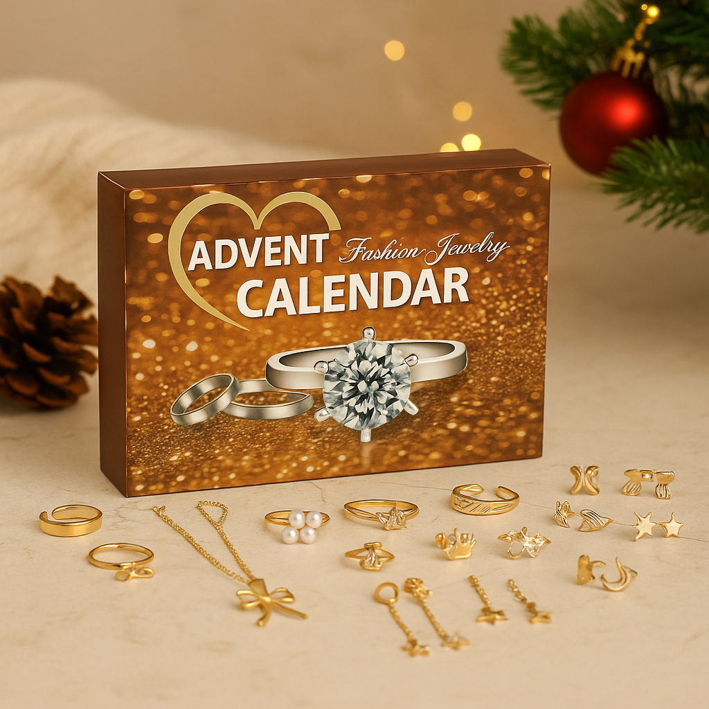 Calendrier de l'Avent Bijoux – 24 Jours de Joyaux de Noël & Surprises