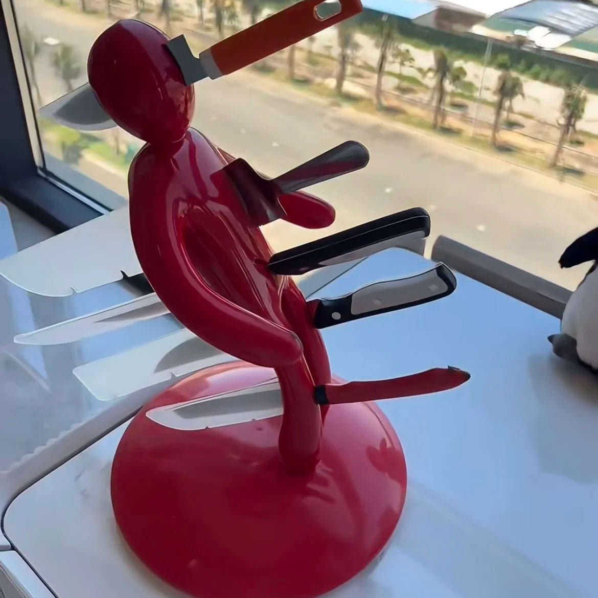 Organisateur de Couteaux Artistique - Design Moderne Gain de Place