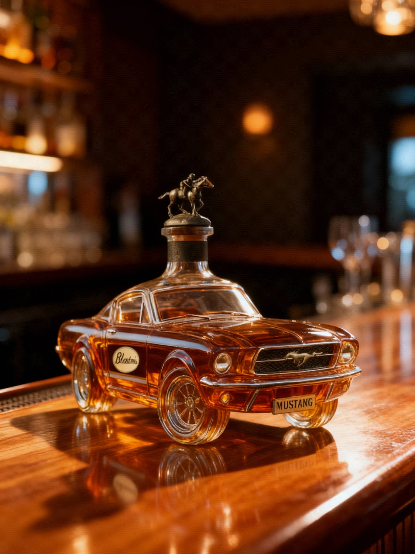 Carafe à whiskey en forme de Mustang