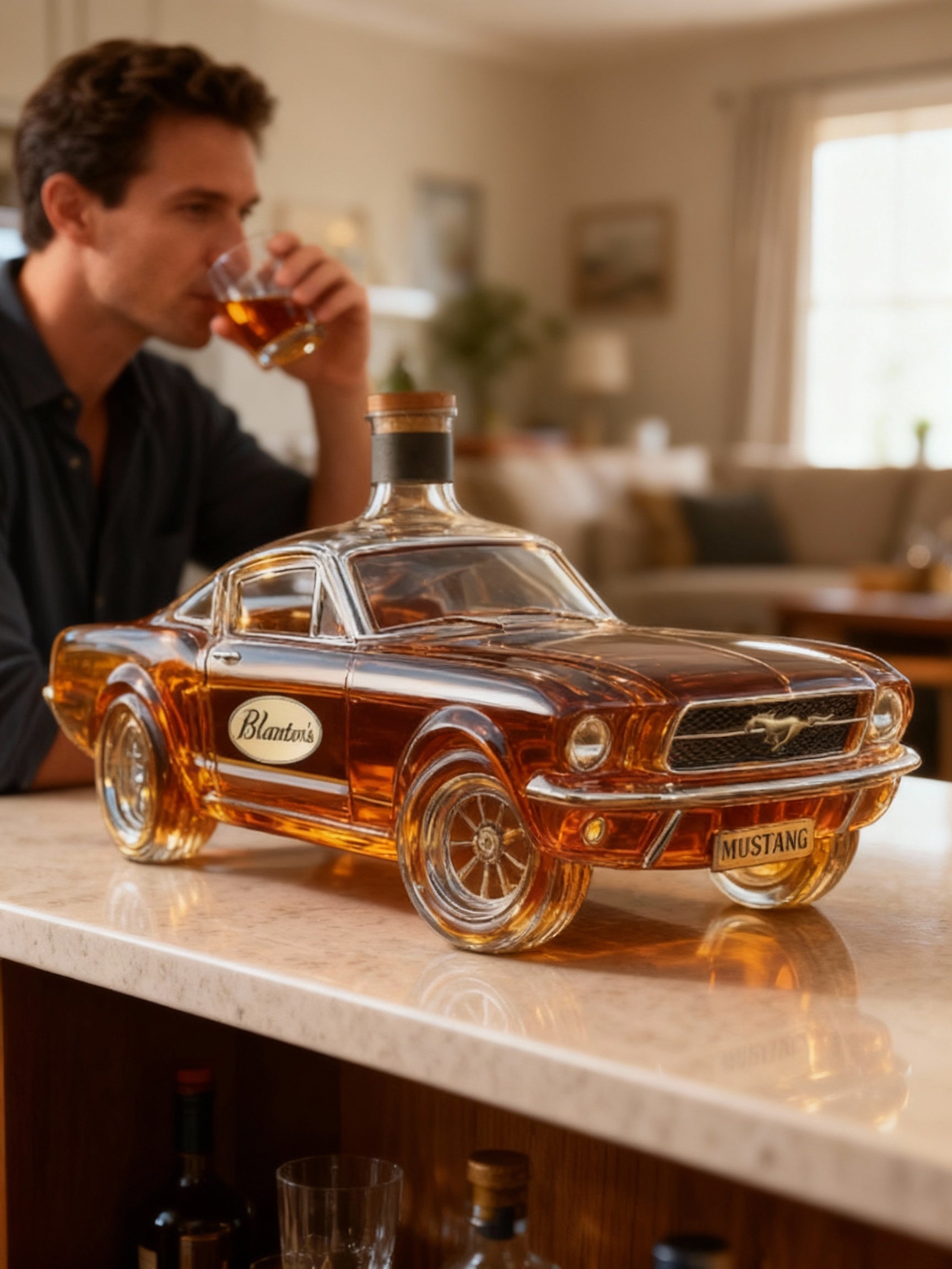 Carafe à whiskey en forme de Mustang