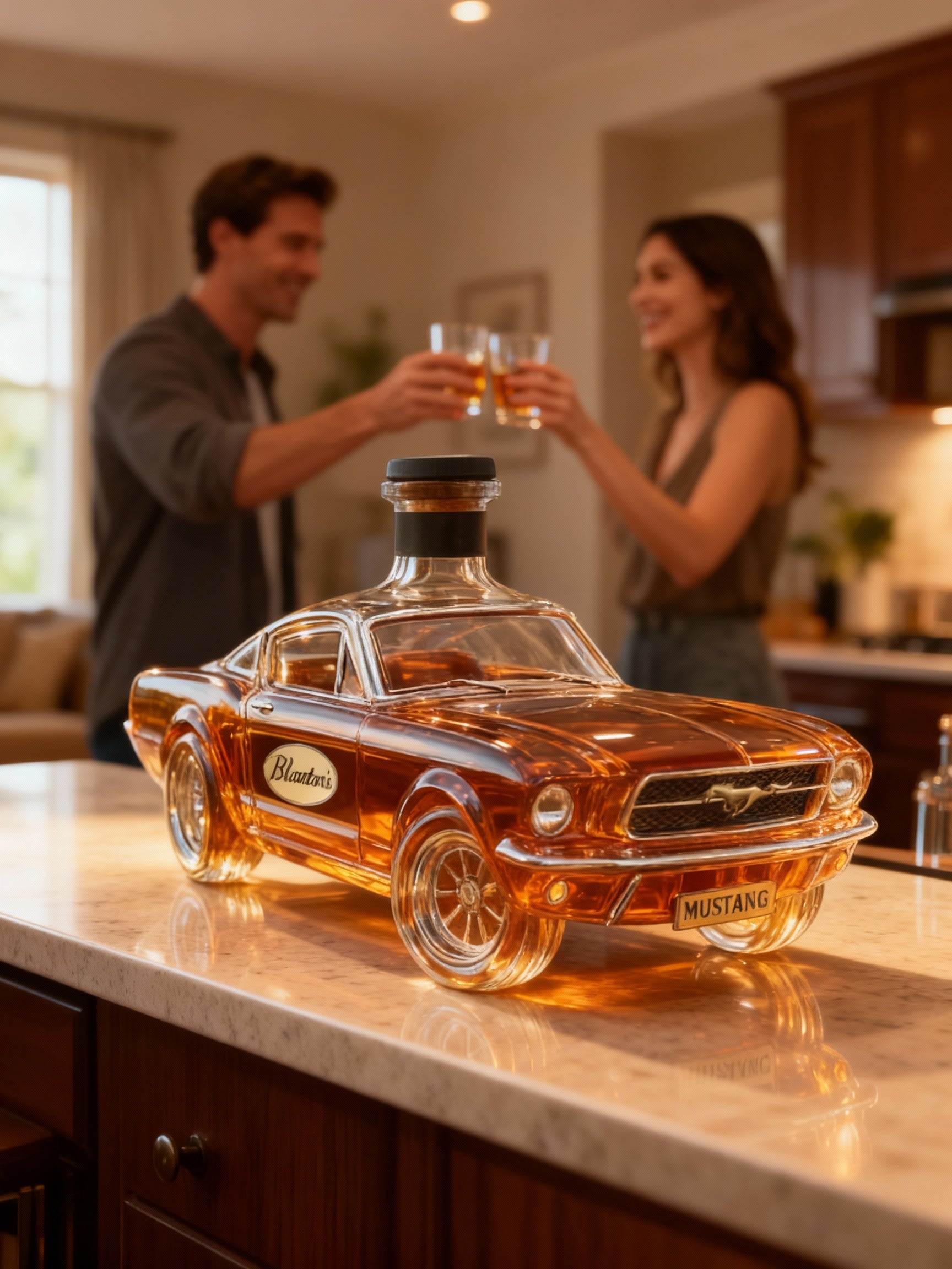 Carafe à whiskey en forme de Mustang