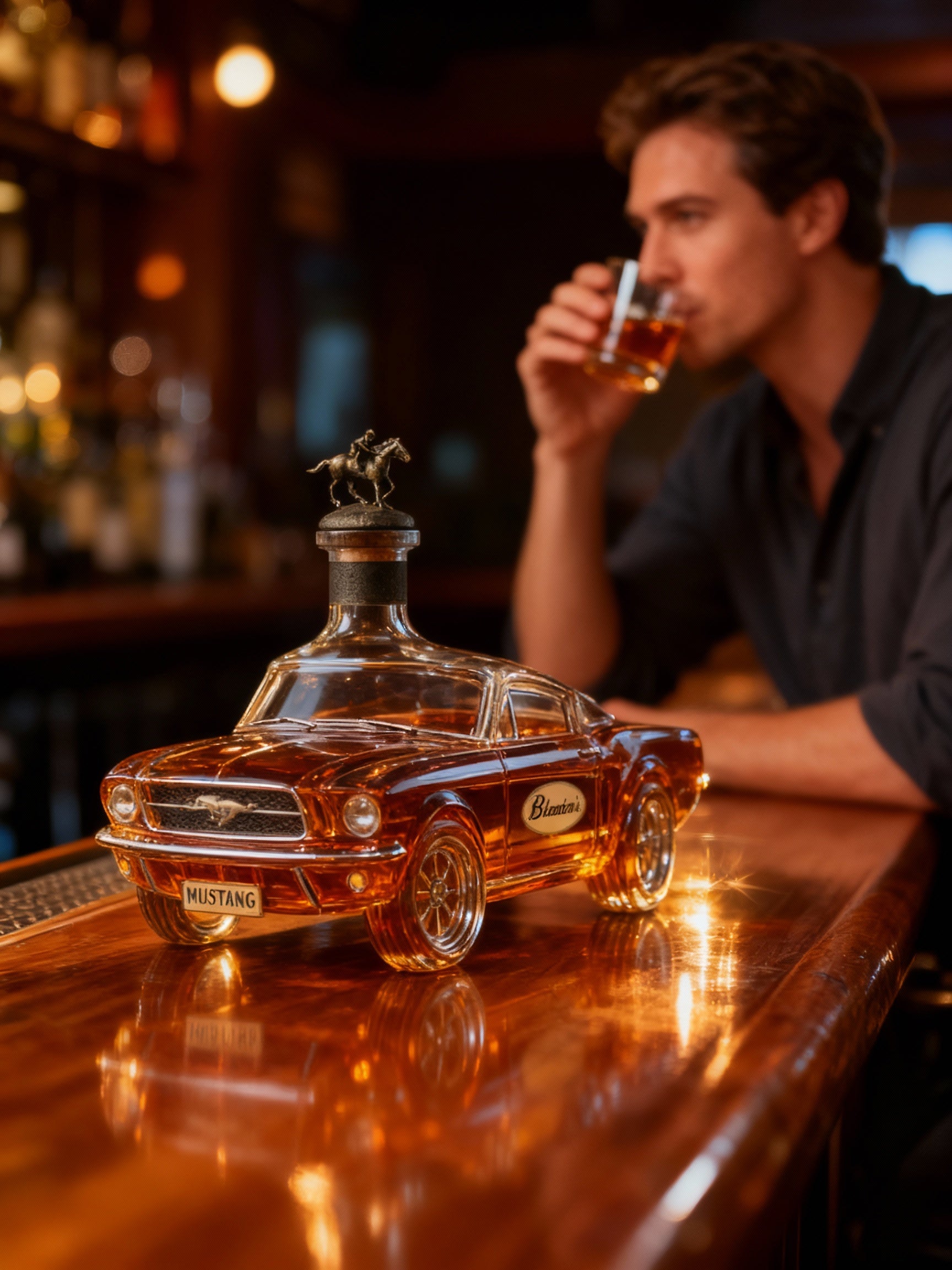 BowLift | Carafe à Whisky en Forme de Mustang