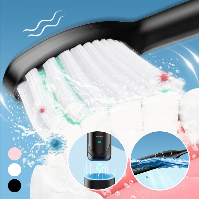 Skanto | Brosse à Dents Électrique Sonique | 6 Modes & Étanchéité IPX7 | Blanc, Noir, Rose