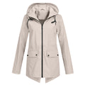 Manteau Long pour Femmes avec Capuche – Veste Imperméable pour Temps Pluvieux