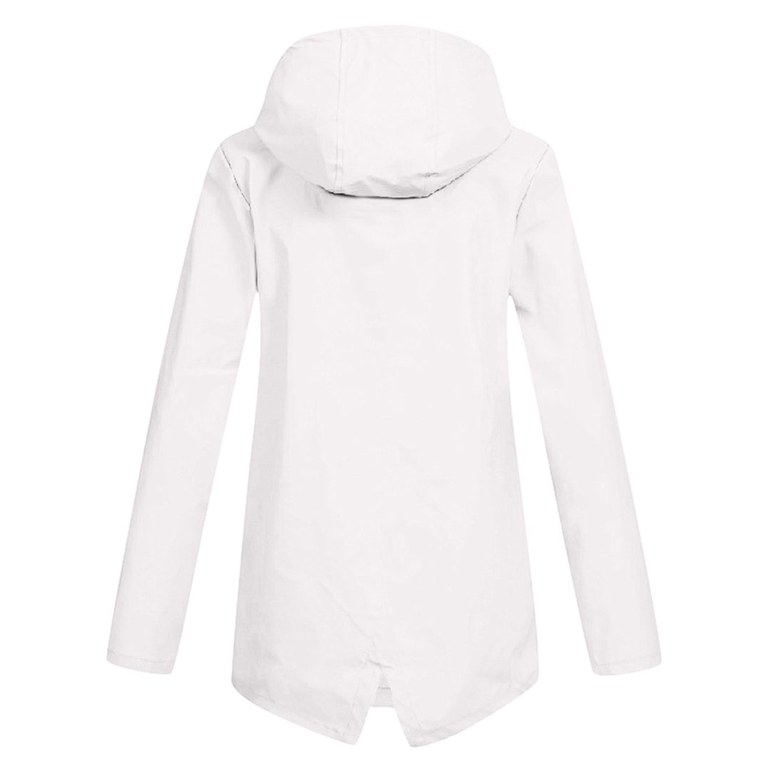Manteau Long pour Femmes avec Capuche – Veste Imperméable pour Temps Pluvieux