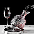 LuxeDecant Carafe à Vin | Rotation 360° | Verre Cristal Soufflé à la Main | Aération Parfaite & Design Élégant