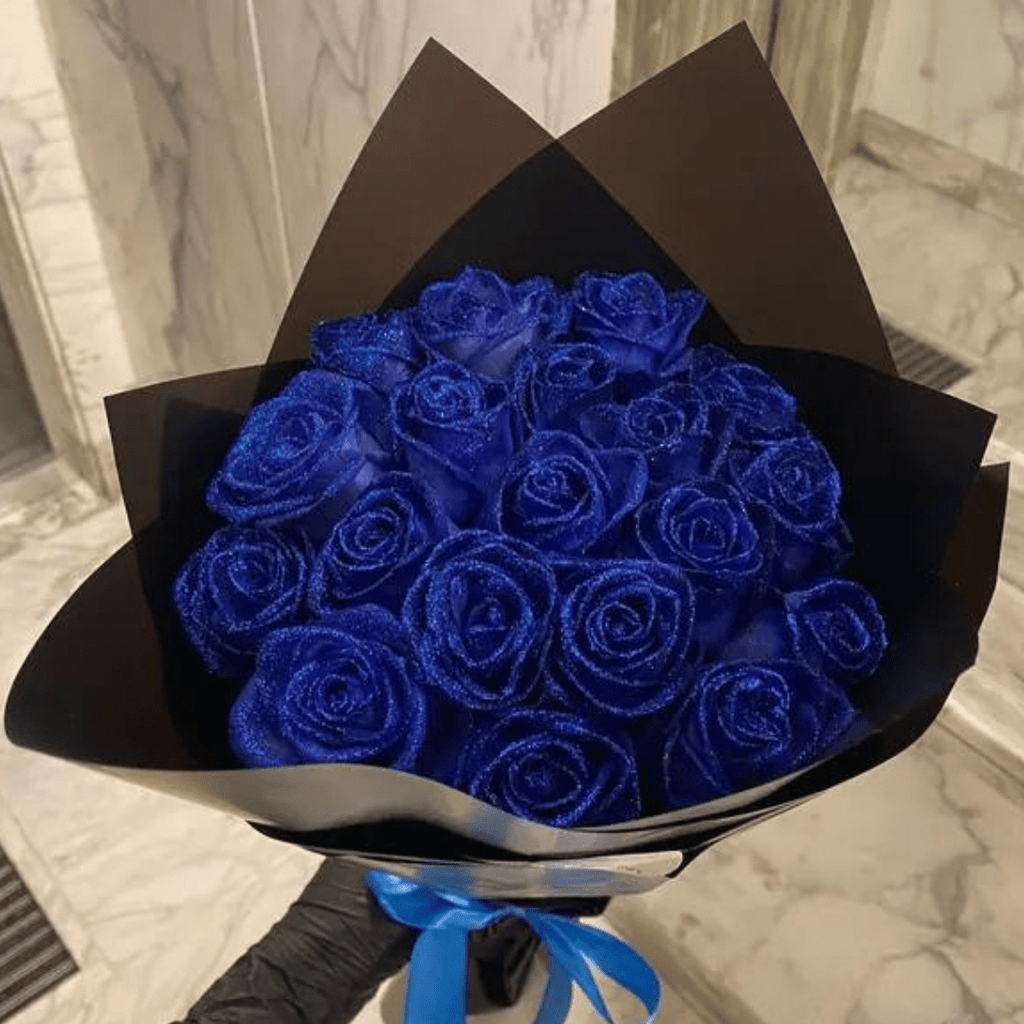 AMORÉVIA Éternelle – Rose en Glitter Artificielle Pour la Romance et la Décoration Intérieure