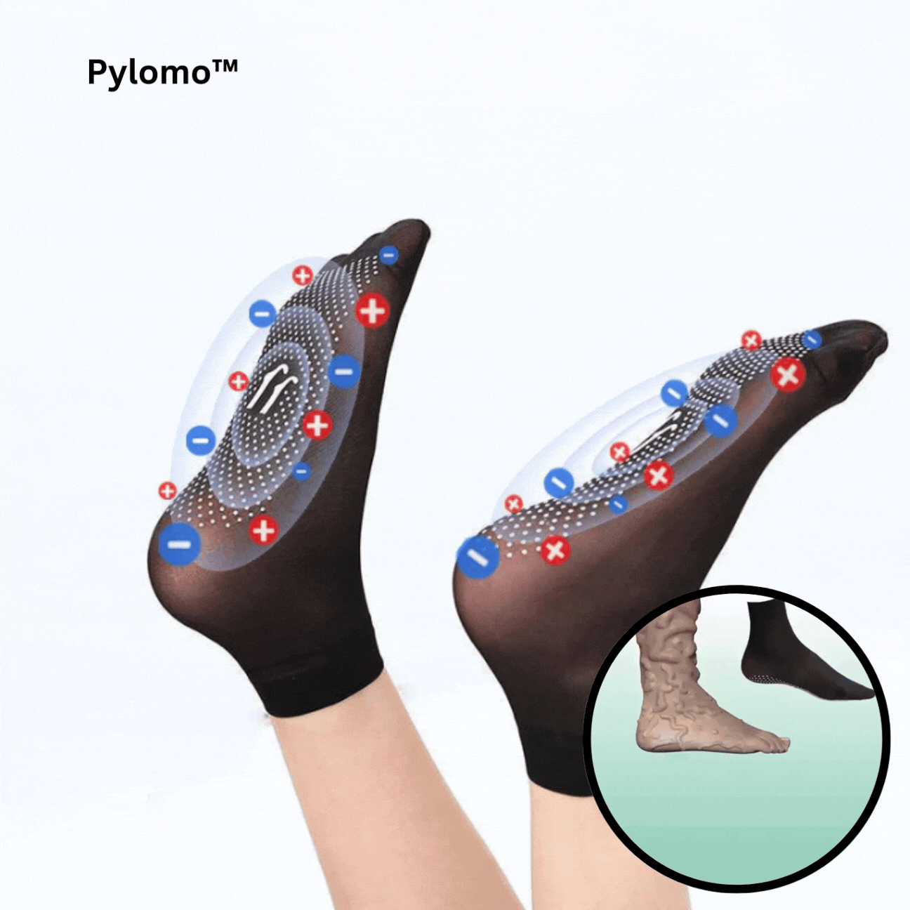 Pylomo™ Chaussettes de Compression Ionique en Tourmaline | 1+2 Offert !