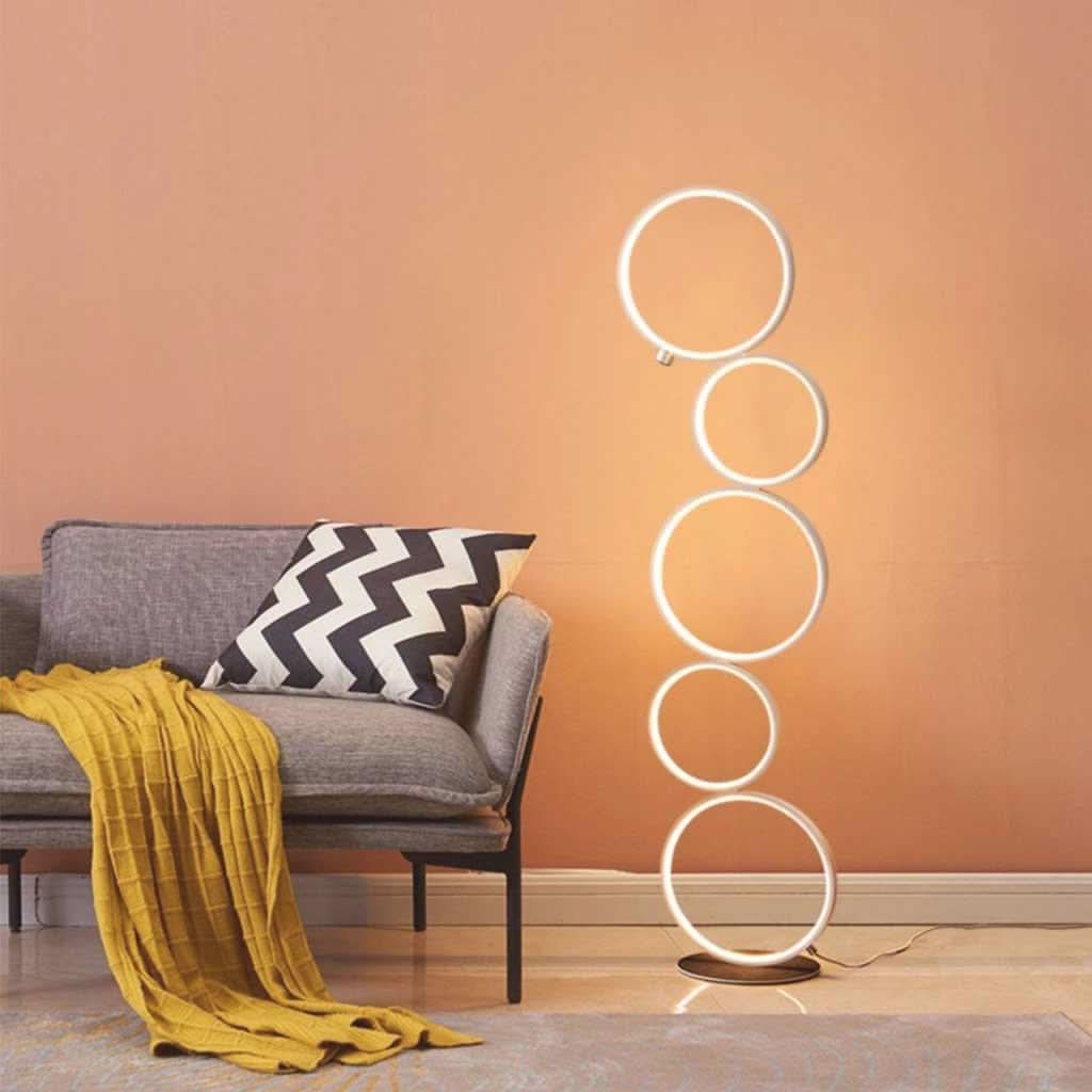 Lampadaire avec Lumière LED Blanc Chaud – Éclairage Ambiance pour Salon et Chambre