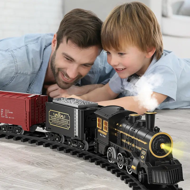 Ensemble de Train Électrique pour Enfants – Fonctionnement sur Batterie avec Effets Sonores