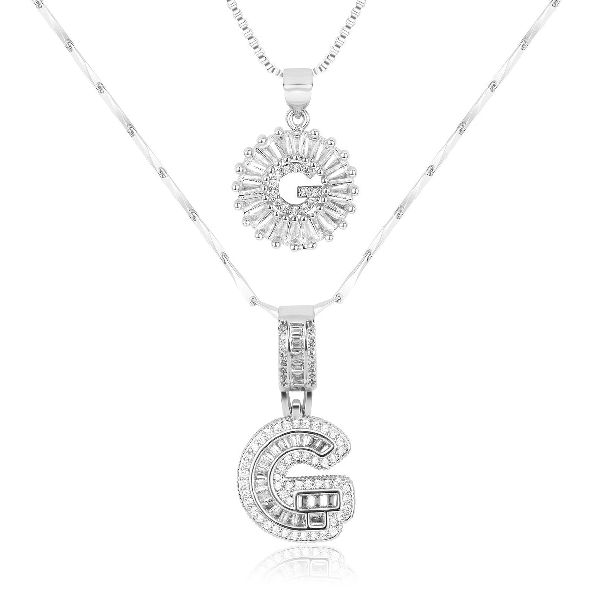 Collier GemLetter - Pendentif Initial avec Finition Luxe