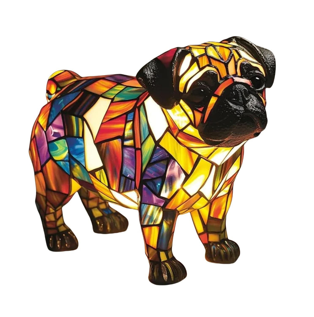 Statue Lumineuse – Lampe de Nuit LED Artistique Avec Motif de Races de Chiens