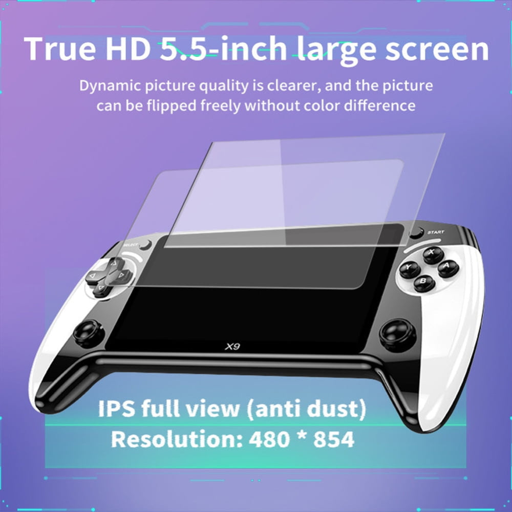 Console de Jeux Portable avec 10 000 Retrogames et Écran HD de 14 cm | Sansoti