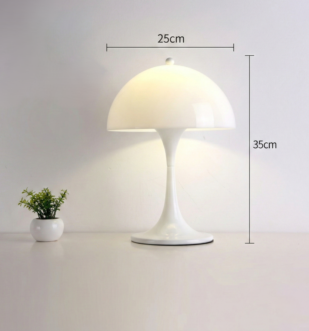 Lampe de Table Panthella – Lampe Champignon de Style Mid-Century avec Lumière Douce Diffusée