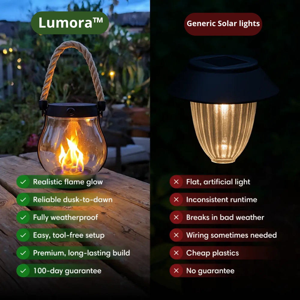 Lumora™ – Lanternes solaires pour l'extérieur