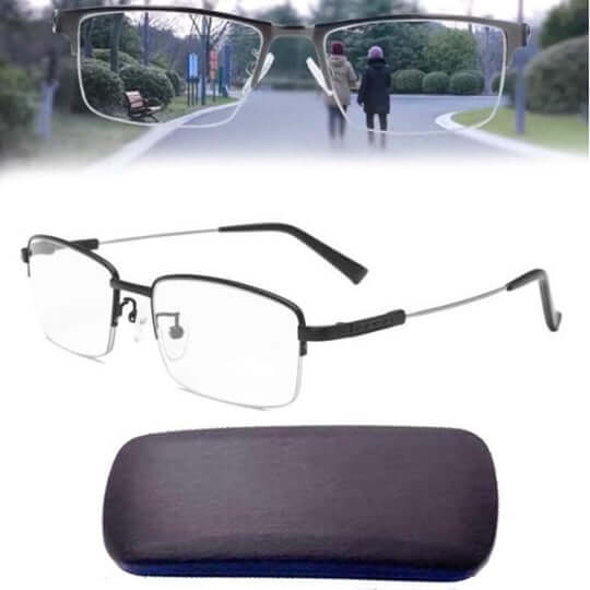 Brehn | Lunettes de vue intelligentes | Technologie de lentilles ARNO | Adaptation photochromique | Filtre de lumière bleue & UV400 | Revêtement anti-reflets | Multifocal