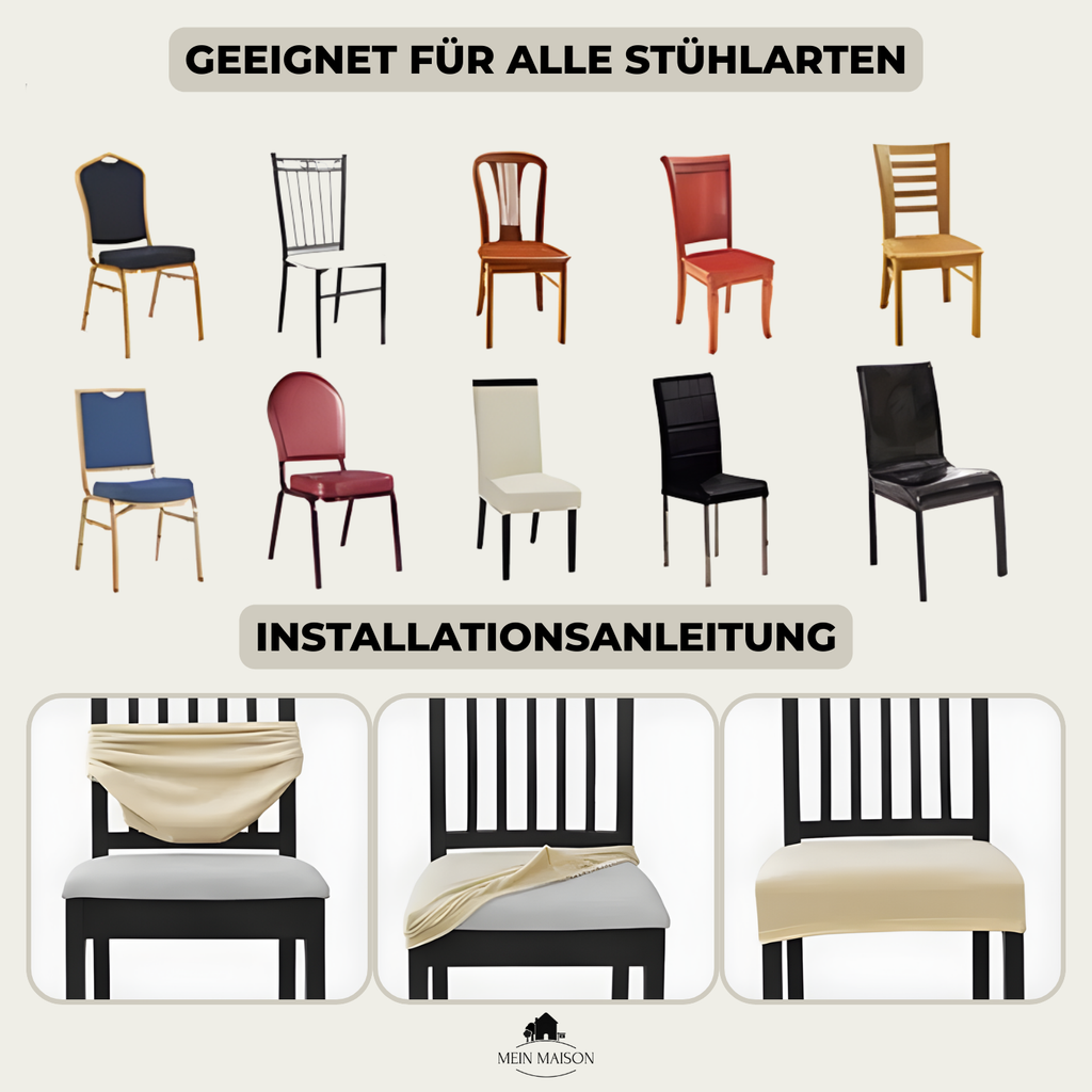 2+2 GRATUIT | SilqueShield – Protection de chaise élégante pour vos meubles !