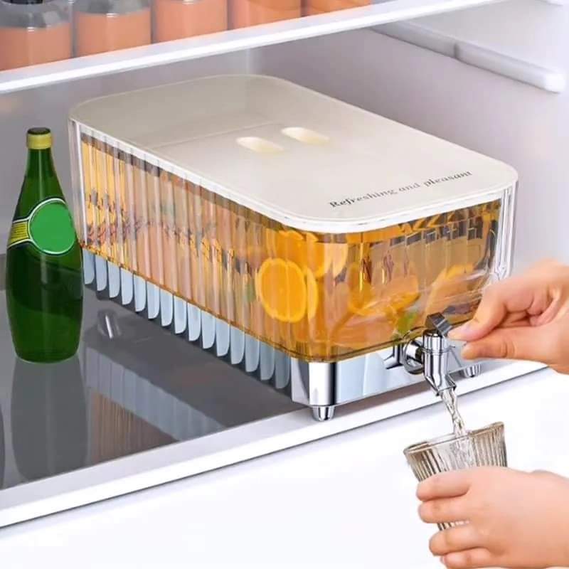 Distributeur de Boissons en Verre Élégant de 5,3 L avec Poignée de Versement Facile